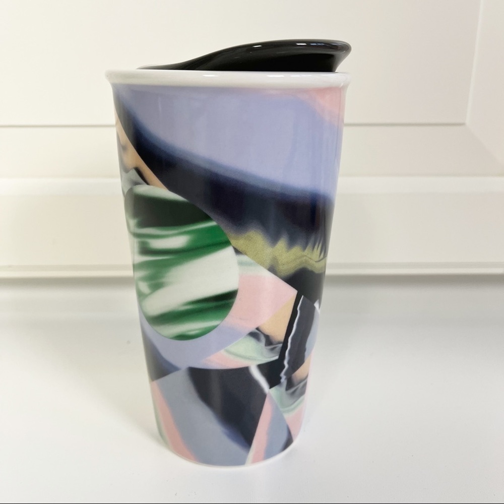 Starbucks | Ceramic Traveler Tumbler  Mug Abstract 2014 Dot Collection